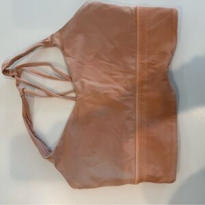 Peach Strappy Sports Bra